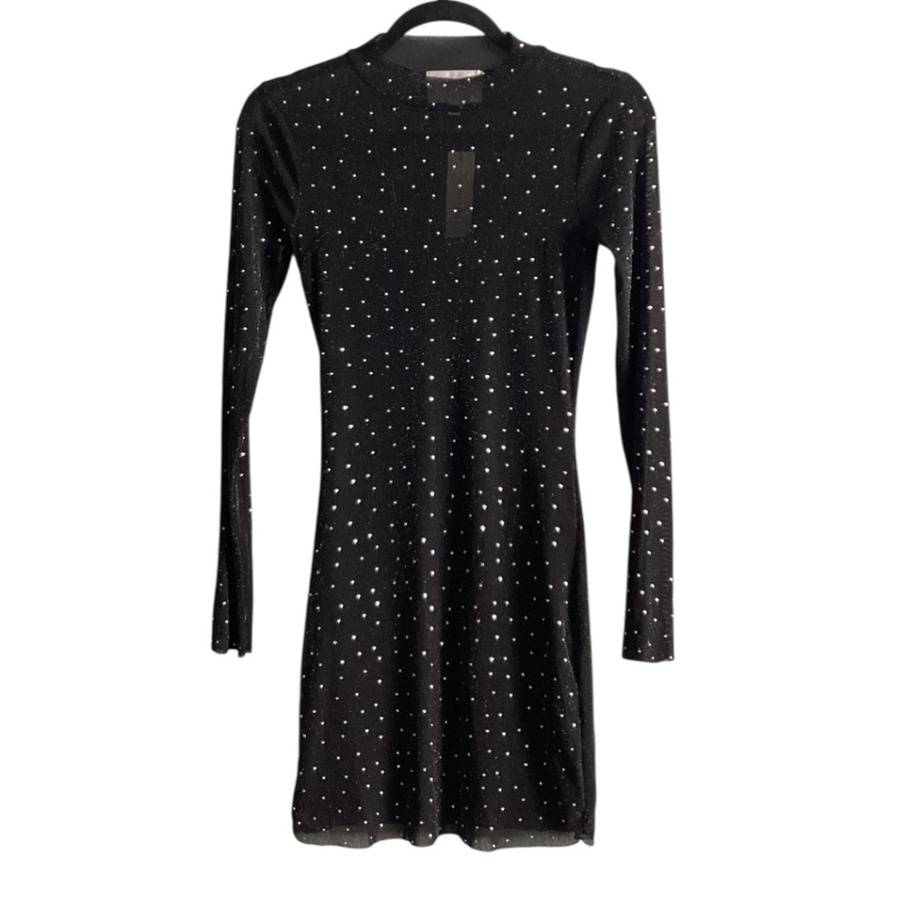 Audrey Parks for Francesca’s Black Dress with Rhinestone Embellishments NWT
